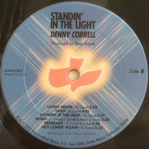 Denny Correll : Standin' In The Light (LP, Album)