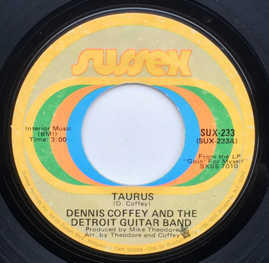 Dennis Coffey And The Detroit Guitar Band : Taurus (7", Single, Styrene)