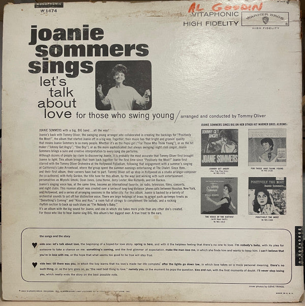 Joanie Sommers : Let's Talk About Love (LP, Mono)