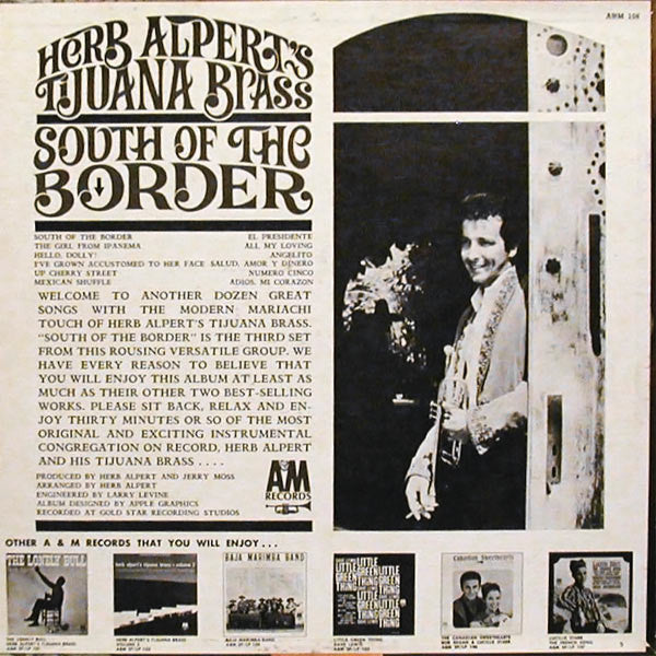 Herb Alpert's Tijuana Brass* : South Of The Border (LP, Album, Mono)