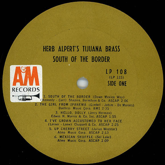 Herb Alpert's Tijuana Brass* : South Of The Border (LP, Album, Mono)