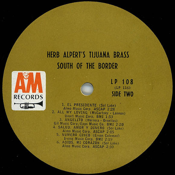 Herb Alpert's Tijuana Brass* : South Of The Border (LP, Album, Mono)