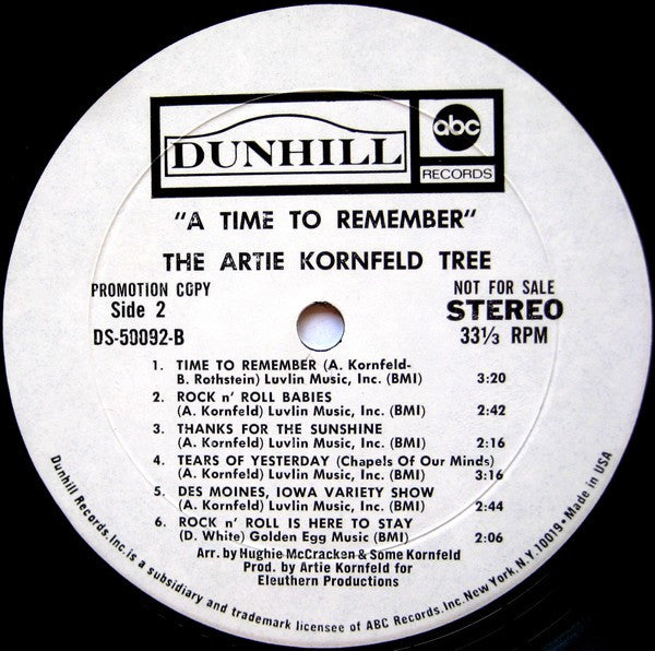 The Artie Kornfeld Tree : A Time To Remember! (LP, Album, Promo)