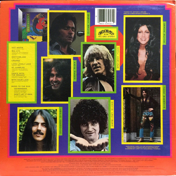Jefferson Starship : Spitfire (LP, Album, RE, Ind)