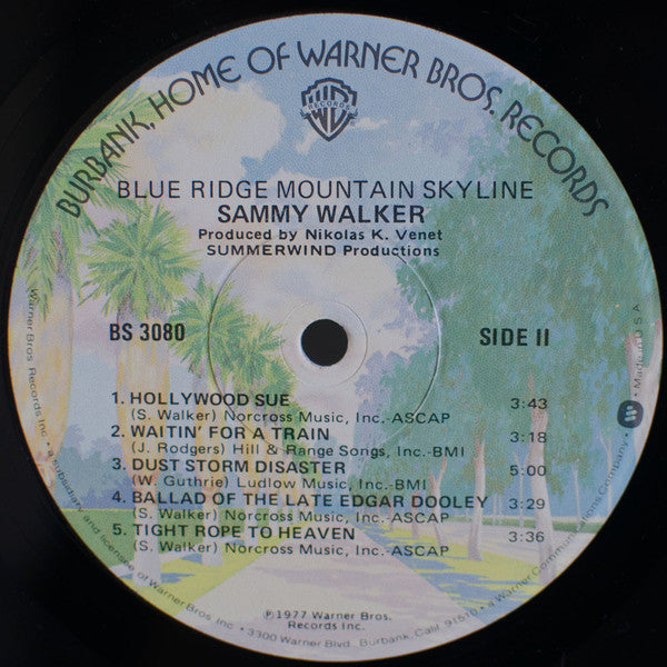 Sammy Walker : Blue Ridge Mountain Skyline (LP, Album, Win)