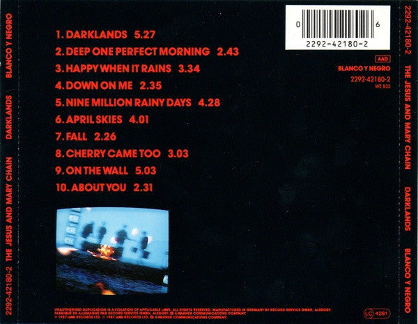 The Jesus And Mary Chain : Darklands (CD, Album, RE, WMM)