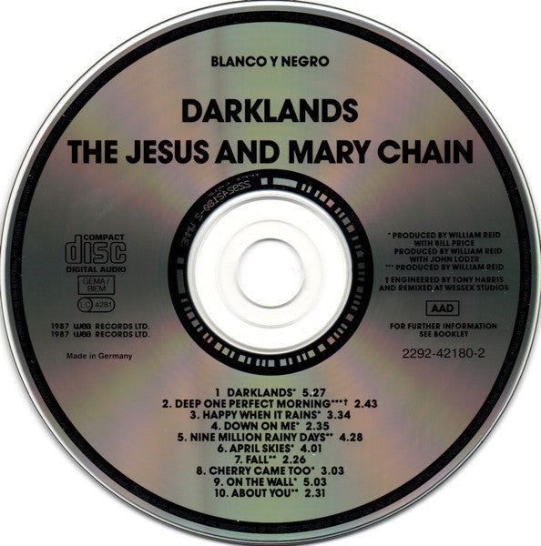 The Jesus And Mary Chain : Darklands (CD, Album, RE, WMM)
