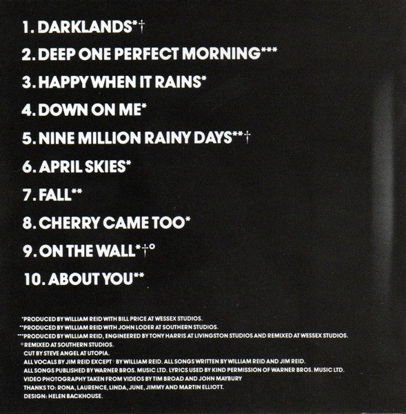 The Jesus And Mary Chain : Darklands (CD, Album, RE, WMM)