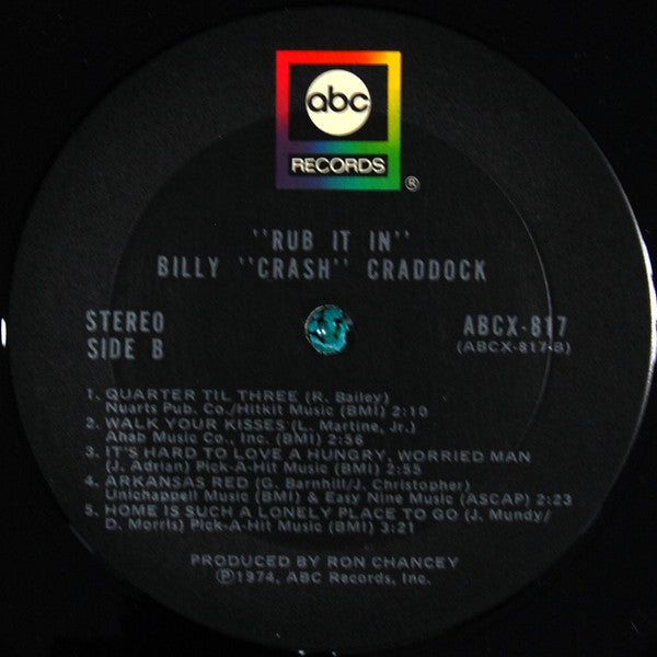 Billy 'Crash' Craddock : Rub It In (LP, Album, Ter)