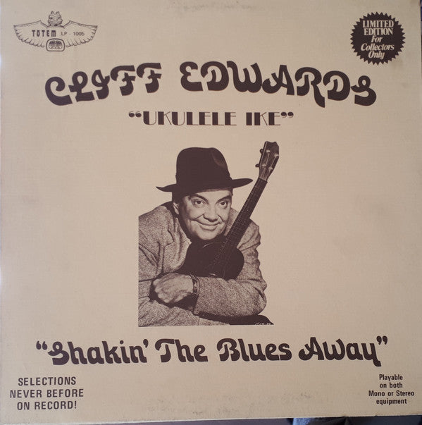 Cliff "Ukulele Ike" Edwards : Shakin' The Blues Away (LP, Ltd)