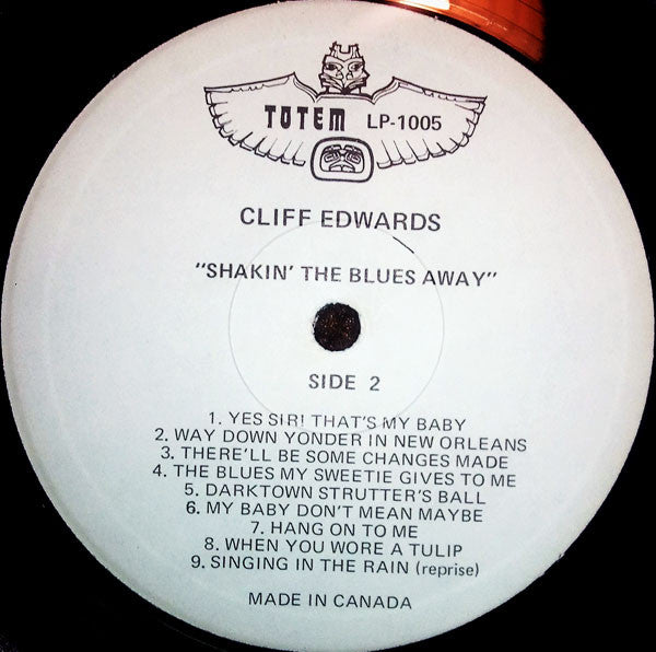 Cliff "Ukulele Ike" Edwards : Shakin' The Blues Away (LP, Ltd)