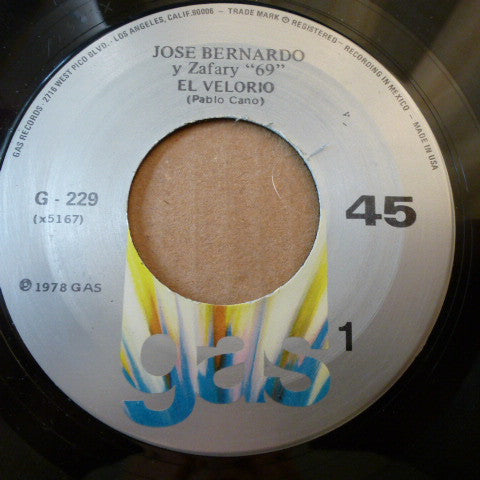 Jose Bernardo, Y, Zafary '69' : El Velorio / Collar De Perlas (7")