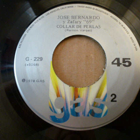 Jose Bernardo, Y, Zafary '69' : El Velorio / Collar De Perlas (7")