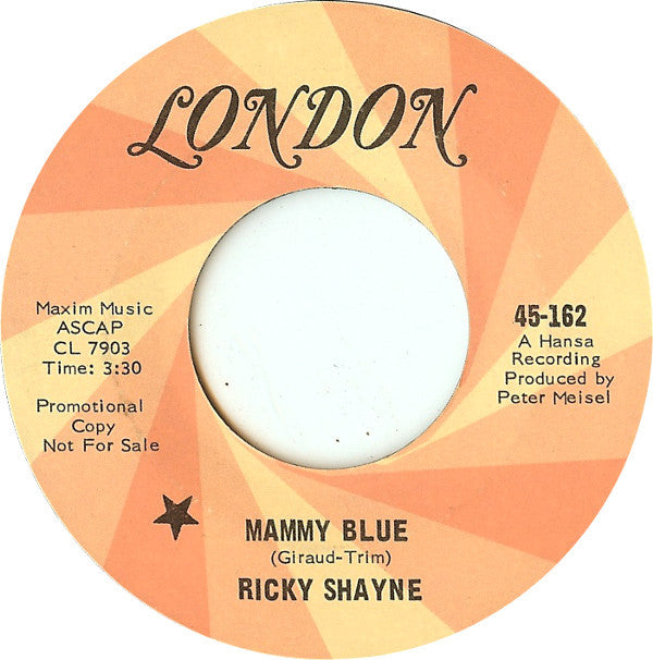 Ricky Shayne : Mammy Blue (7", Single, Promo, Styrene)