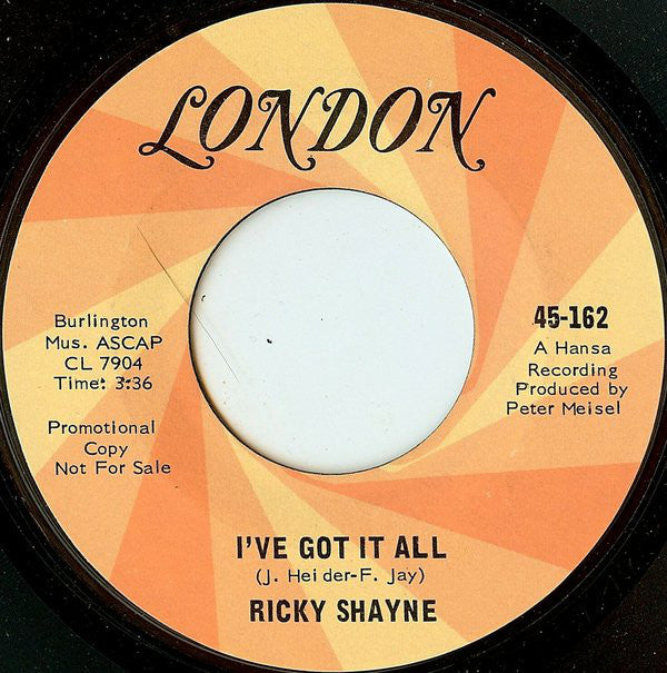 Ricky Shayne : Mammy Blue (7", Single, Promo, Styrene)