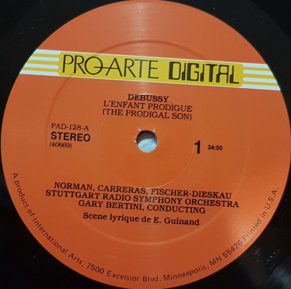 Debussy* - Jessye Norman • José Carreras • Dietrich Fischer-Dieskau, Glenda Maurice • Ileana Cotrubas, Women's Choir Of South German Radio*, Stuttgart Radio Symphony Orchestra*, Gary Bertini : L'Enfant Prodigue (The Prodigal Son) / La Damoiselle Élue (The Blessed Woman) (LP, Album)