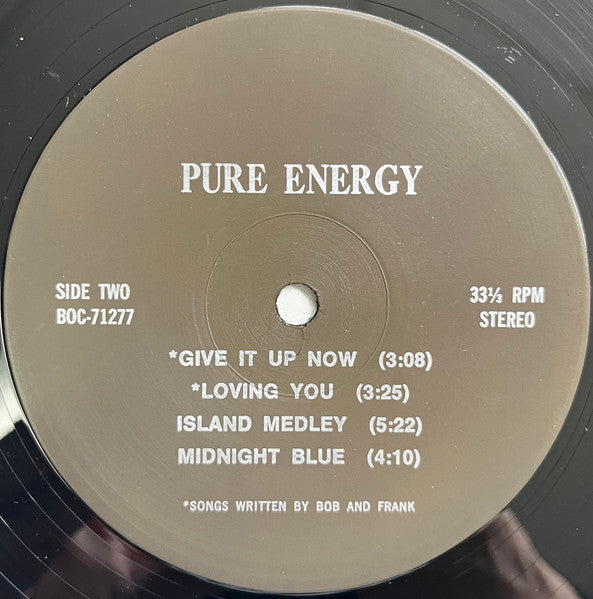 Bob Christy, Frank Wright (7) : Pure Energy (LP, Album)