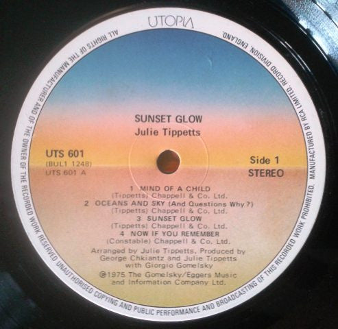 Julie Tippetts : Sunset Glow (LP, Album)