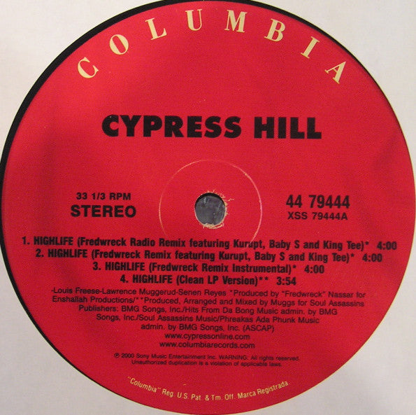 Cypress Hill : Highlife (12")