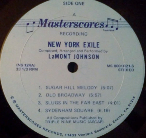 LaMont Johnson (2) : New York Exile (LP)