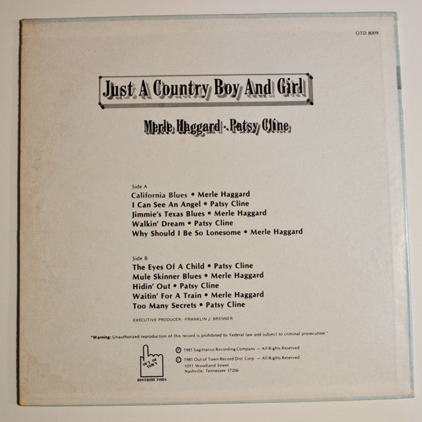 Merle Haggard - Patsy Cline : Just A Country Boy And Girl (LP, Comp)