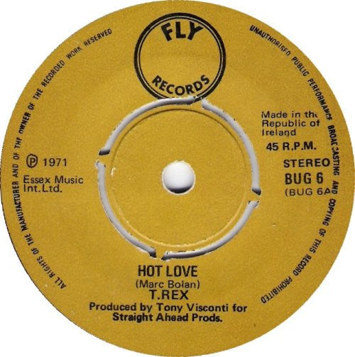 T. Rex : Hot Love (7", Single)