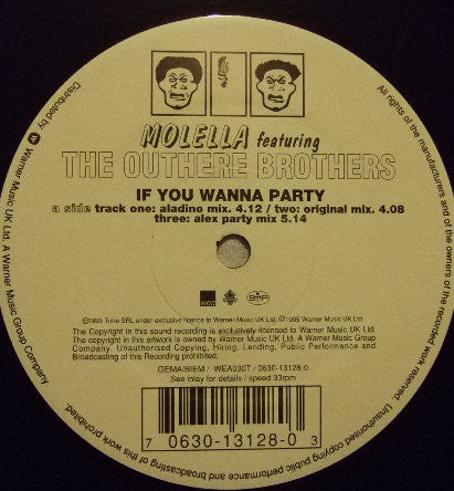 Molella featuring The Outhere Brothers : If You Wanna Party (12")