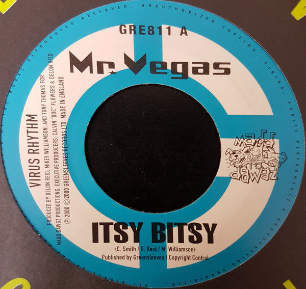 Mr. Vegas / Frassman : Itsy Bitsy / Bling Bling (7")