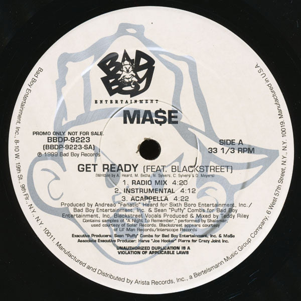 Mase Feat. Blackstreet : Get Ready (12", Promo)
