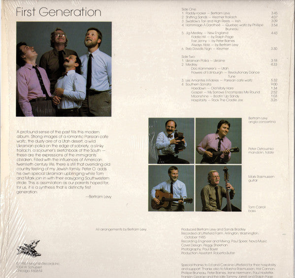 Bertram Levy & Peter Ostroushko : First Generation (LP, Album)