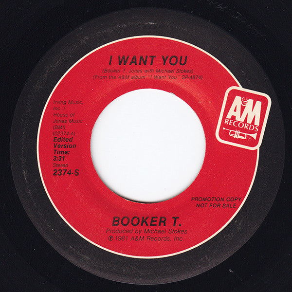 Booker T.* : I Want You (7", Promo)