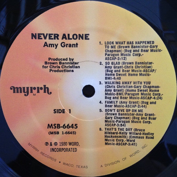 Amy Grant : Never Alone (LP, Album)