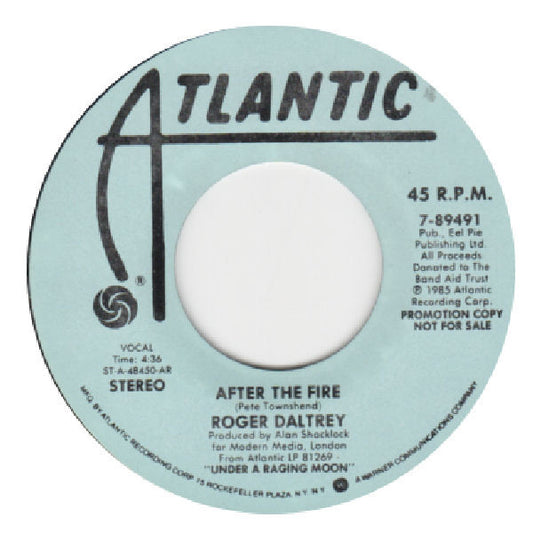 Roger Daltrey : After The Fire (7", Promo)