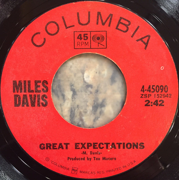 Miles Davis : Great Expectations / The Little Blue Frog (7", Single, Styrene, Pit)