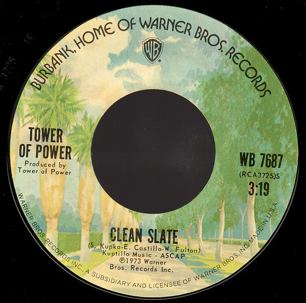 Tower Of Power : So Very Hard To Go / Clean Slate (7", Single, RP, Styrene, Ter)