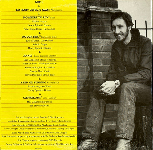 Pete Townshend • Ronnie Lane : Rough Mix (LP, Album, Pin)