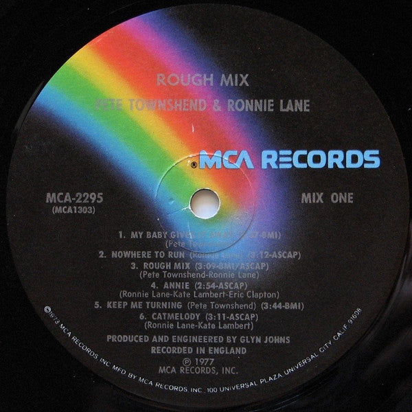 Pete Townshend • Ronnie Lane : Rough Mix (LP, Album, Pin)