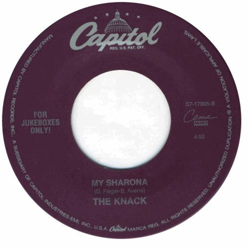 Crowded House / The Knack (3) : Locked Out / My Sharona (7", Single, Jukebox)