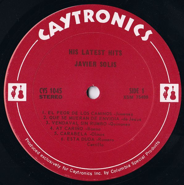 Javier Solís : Sings His Latest Hits - Canta Sus Ultimos Exitos  (LP, Comp)