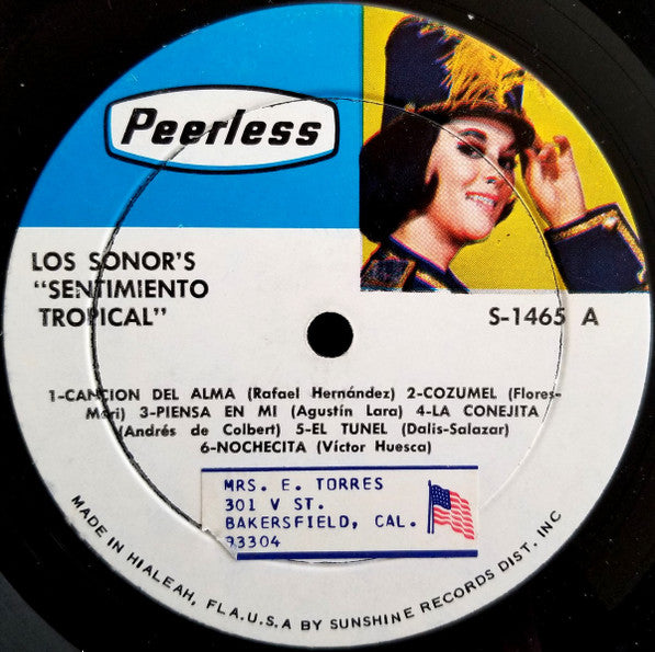 Los Sonor's : Sentimiento Tropical (LP, Album)