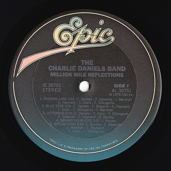 The Charlie Daniels Band : Million Mile Reflections (LP, Album, Ter)