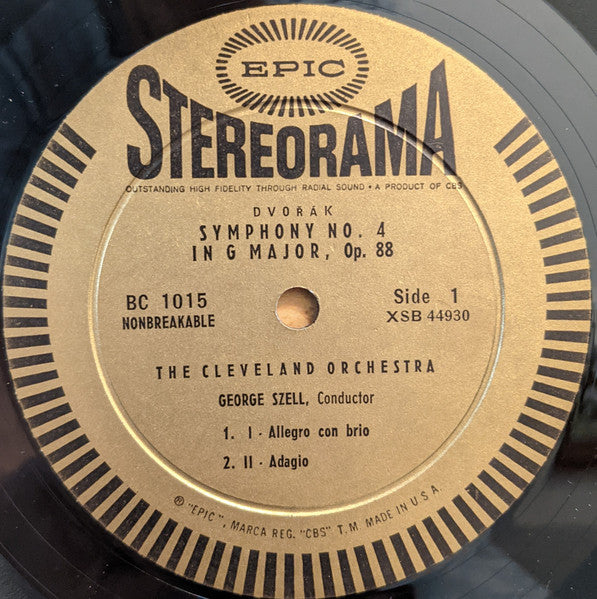 Dvořák*, George Szell, The Cleveland Orchestra : Symphony No. 4 In G Major, Op.88 (LP)