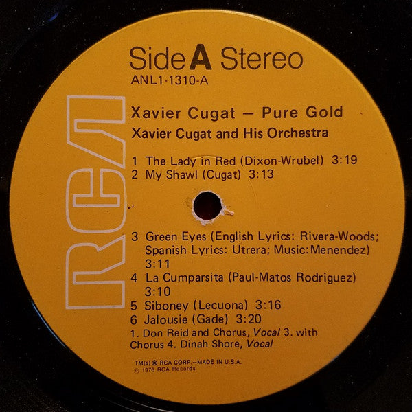 Xavier Cugat And His Orchestra : Pure Gold (LP, Comp, RE)