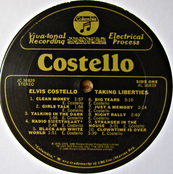 Elvis Costello : Taking Liberties (LP, Comp, San)
