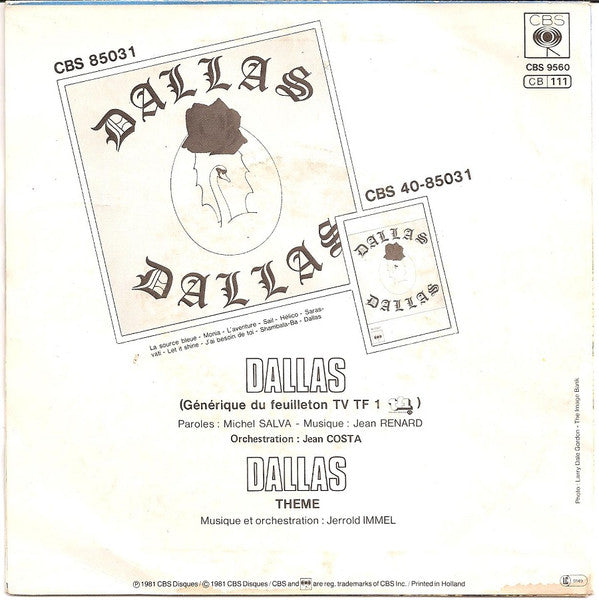 Dallas (11) : Générique Du Feuilleton TV (7")