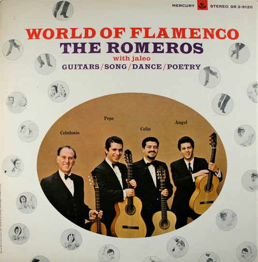 The Romeros With Jaleo (3) : World Of Flamenco: Guitars / Song / Dance / Poetry (2xLP, Album, Pit)