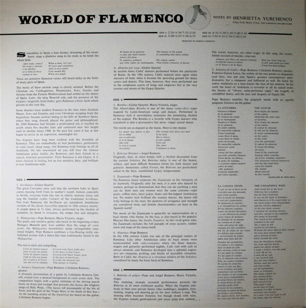 The Romeros With Jaleo (3) : World Of Flamenco: Guitars / Song / Dance / Poetry (2xLP, Album, Pit)