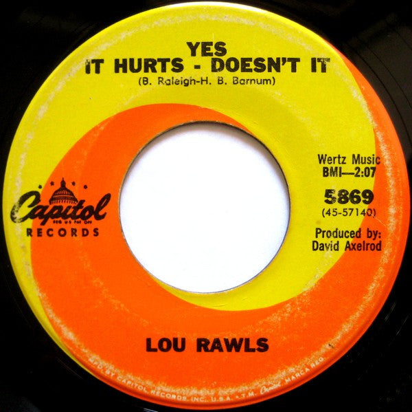 Lou Rawls : Dead End Street / Yes It Hurts - Doesn't It (7", Single)