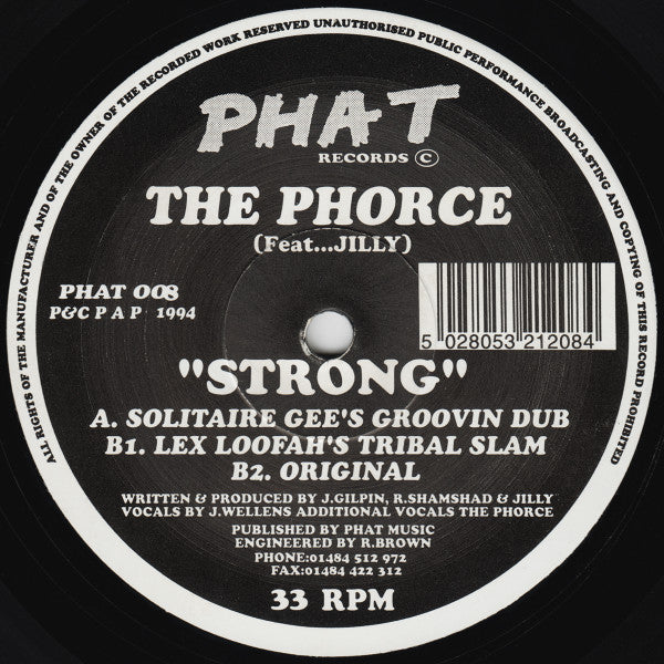 The Phorce Feat. Jilly : Strong (12")