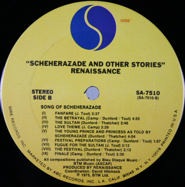Renaissance (4) : Scheherazade And Other Stories (LP, Album)